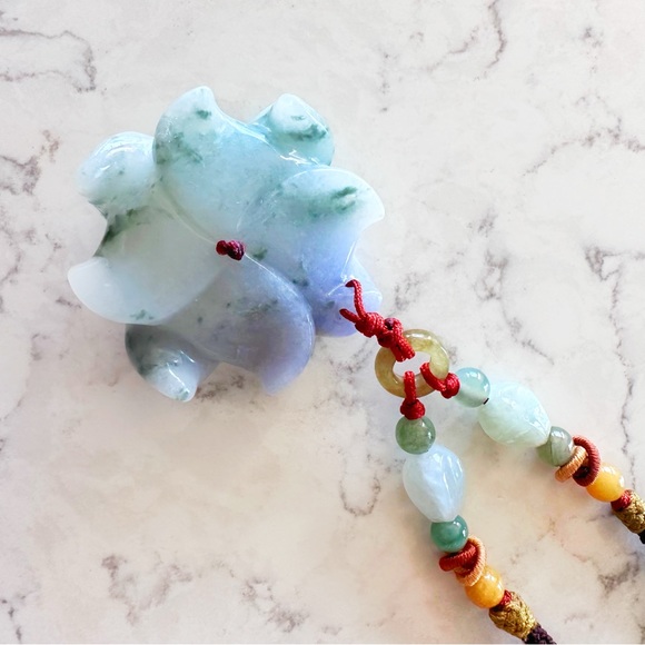 NEW Jadeite Flower Necklace Luck, Fortune & Protection - Picture 5 of 5